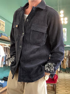 camicia casacca in velluto a coste