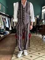 Pantalaccio garry’s earth a righe cotone Made in Italy