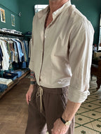 Camicia coreana in mussola di cotone