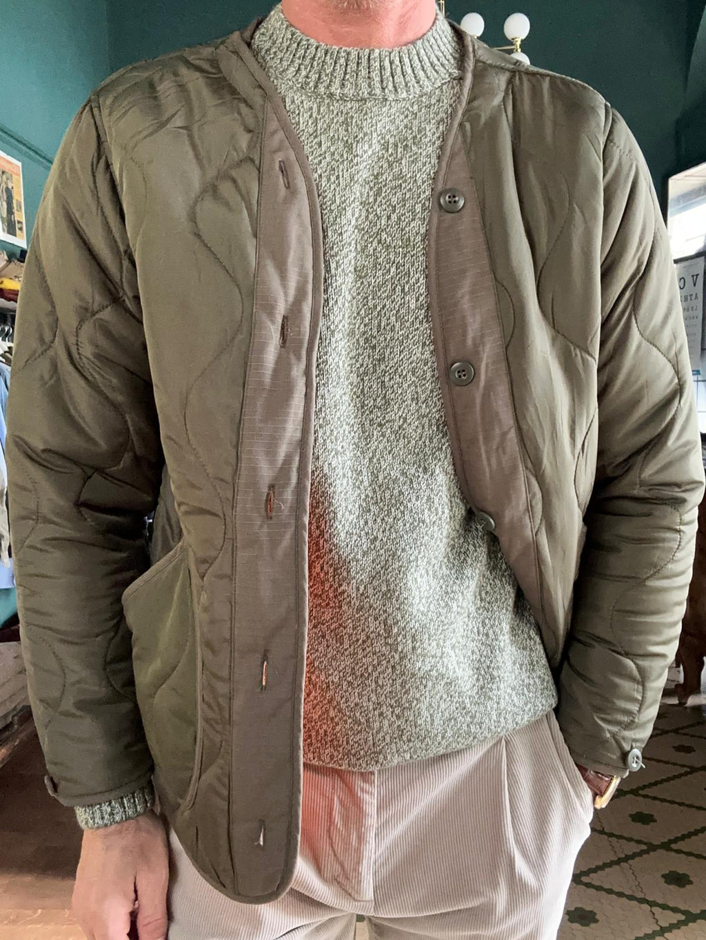 Field jacket camouflage con imbottitura rimovibile