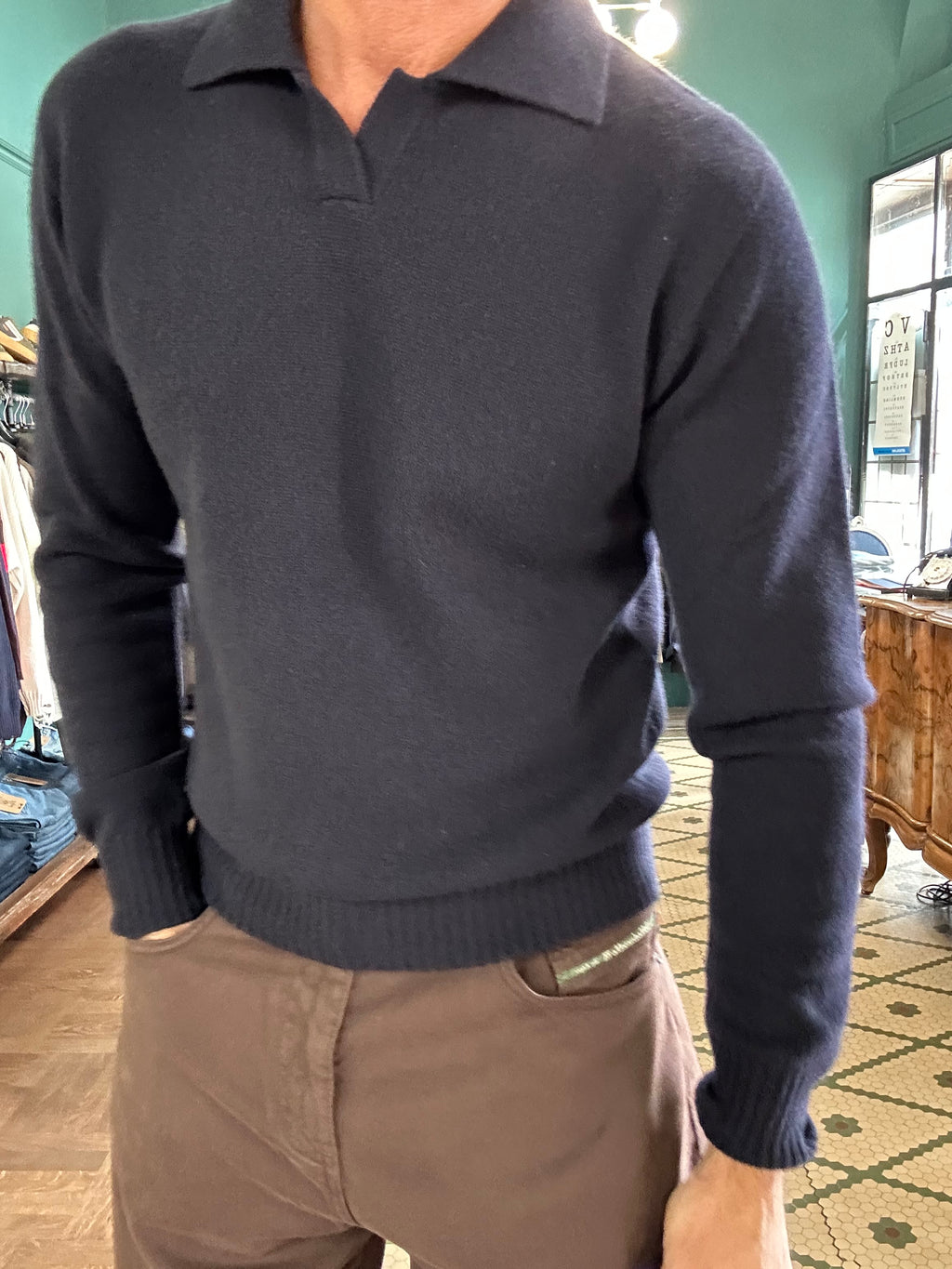 Maglione Polo Retois 100% lana merino