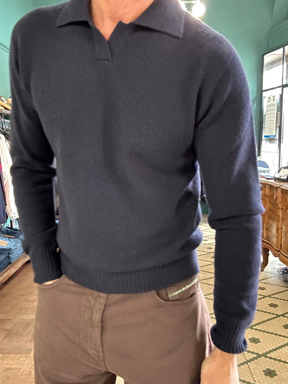 Maglione Polo Retois 100% lana merino