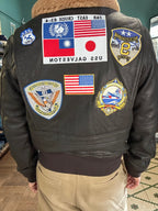 TOP GUN® OFFICIAL SIGNATURE SERIES LEATHER JACKET 1.0 WITH REMOVABLE MOUTON COLLAR