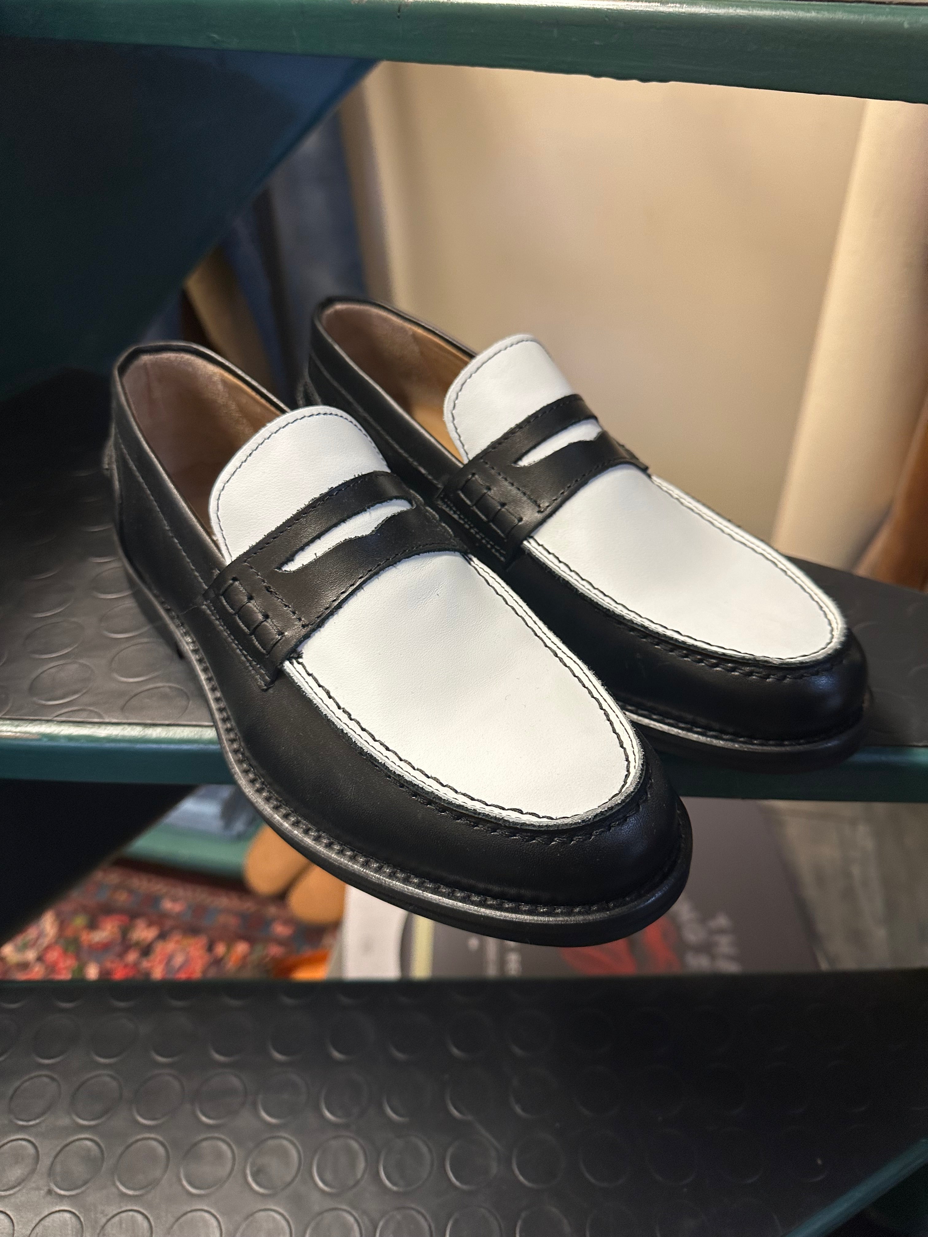 Mocassino college artigianale fondo cuoio