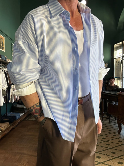 Camicia oversize crop