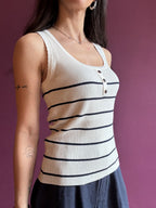 Blue striped top