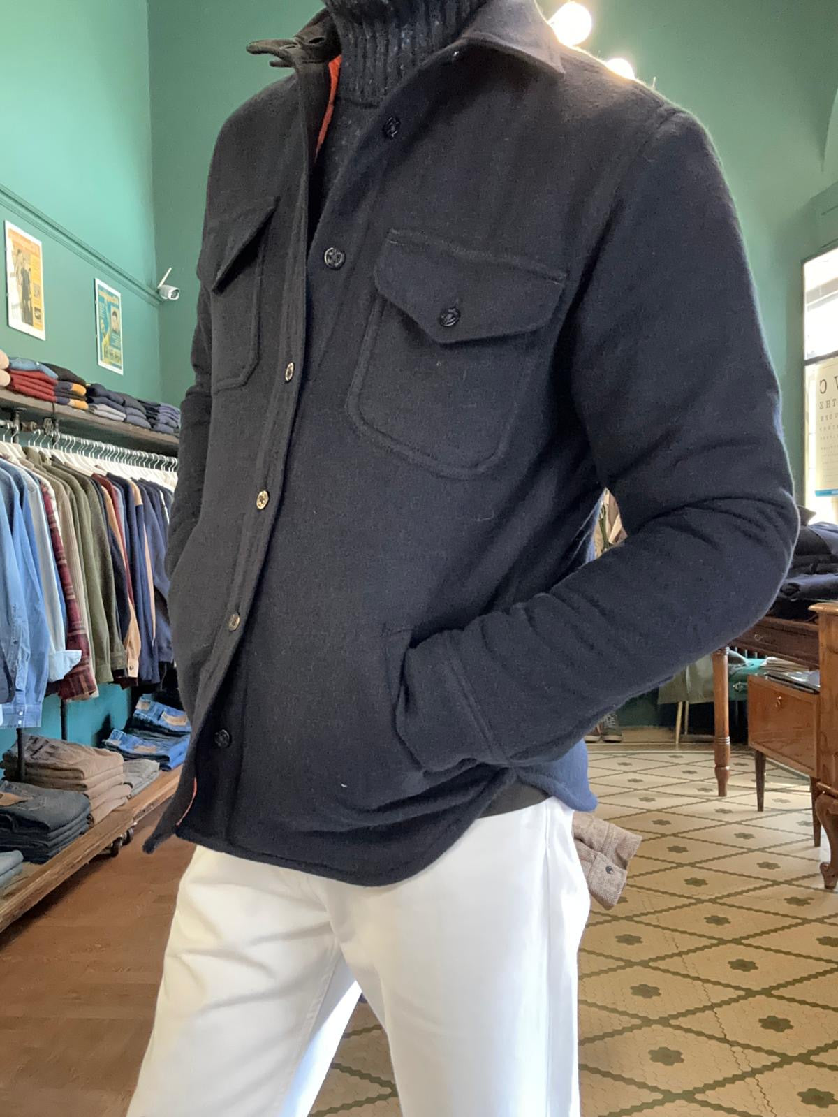 Giubbotto Camicia chesapeake’s in lana blu