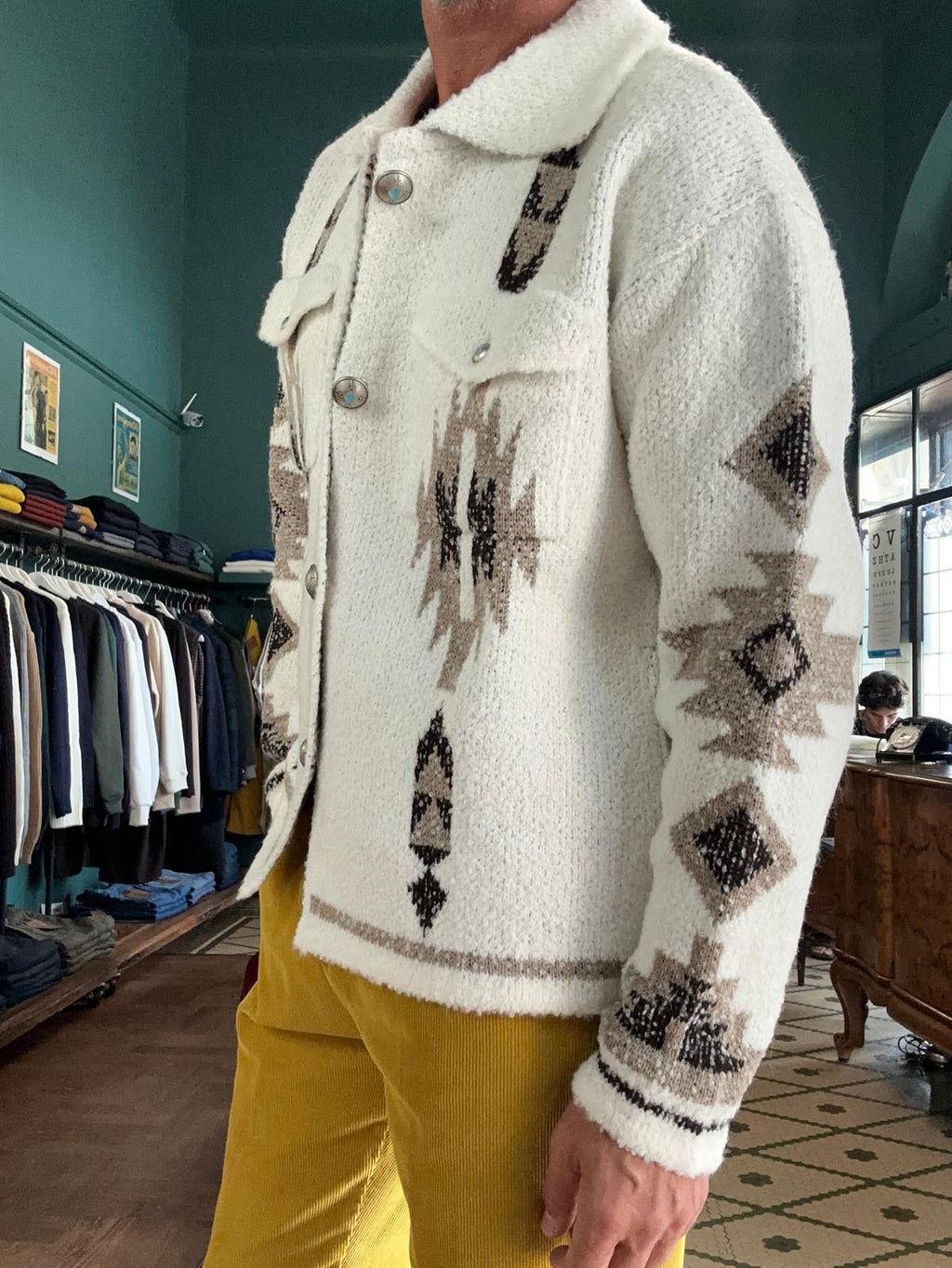 Giacca Telacruda navajo oversize