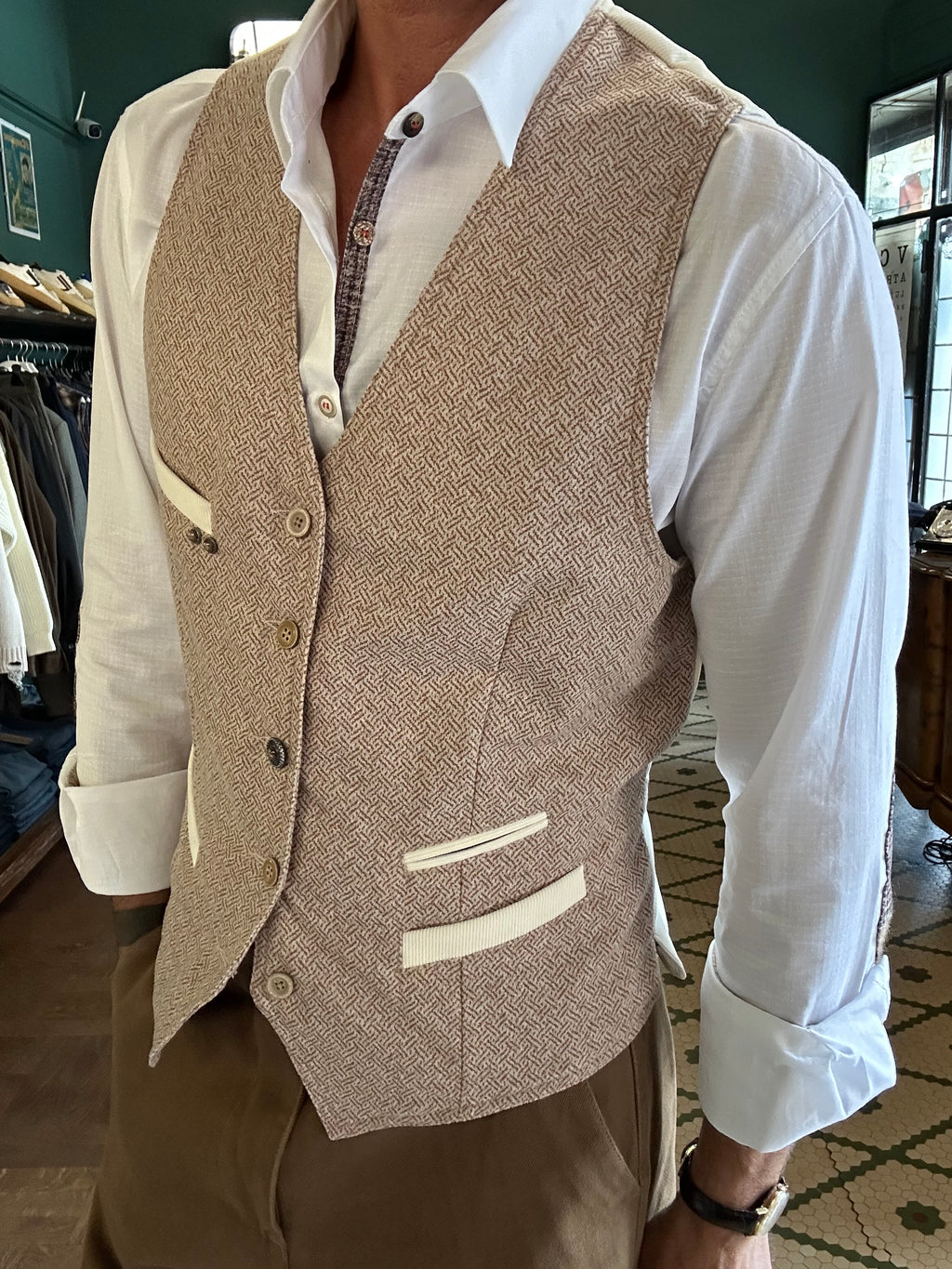 Gilet Garry’s Eart misto lana tramato
