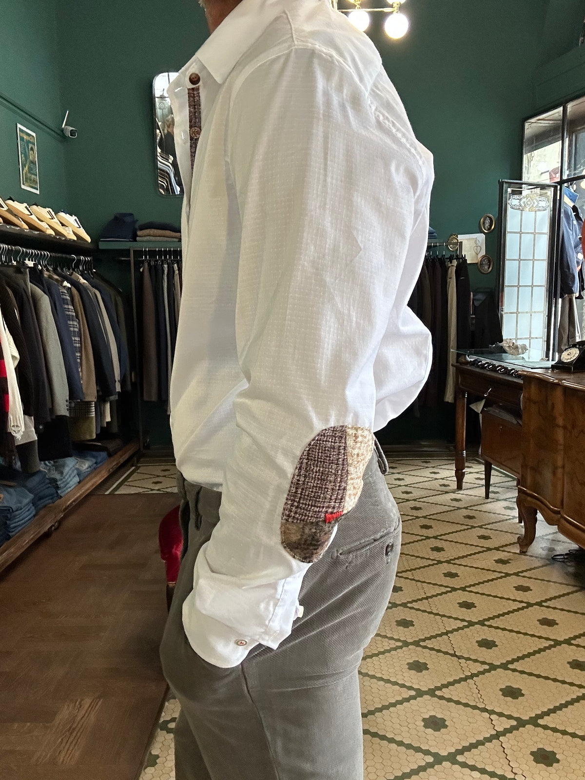 Camicia Koon cotone operato con toppe patch