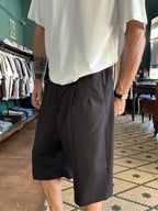 Bermuda oversize con pence Made in Italiy