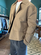 Oversized cropped raincoat