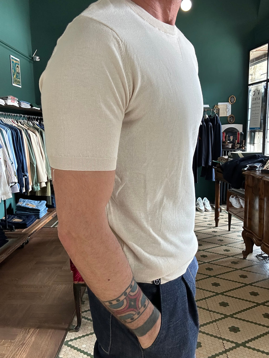 T-shirt In maglina con dettaglio
