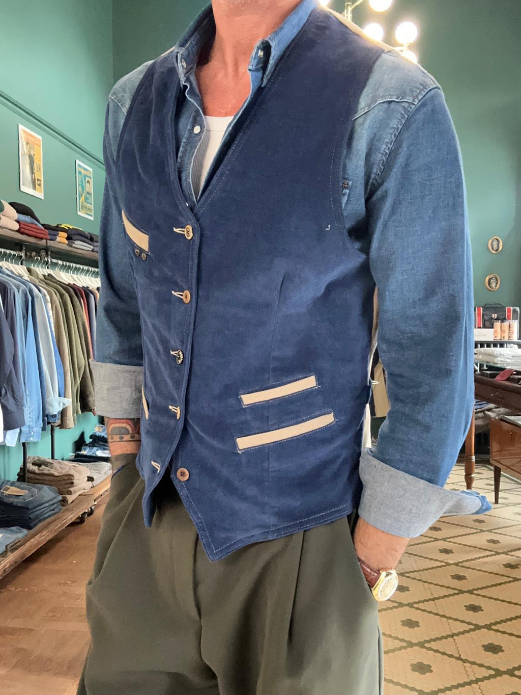 Gilet garry’s earth in fustagno