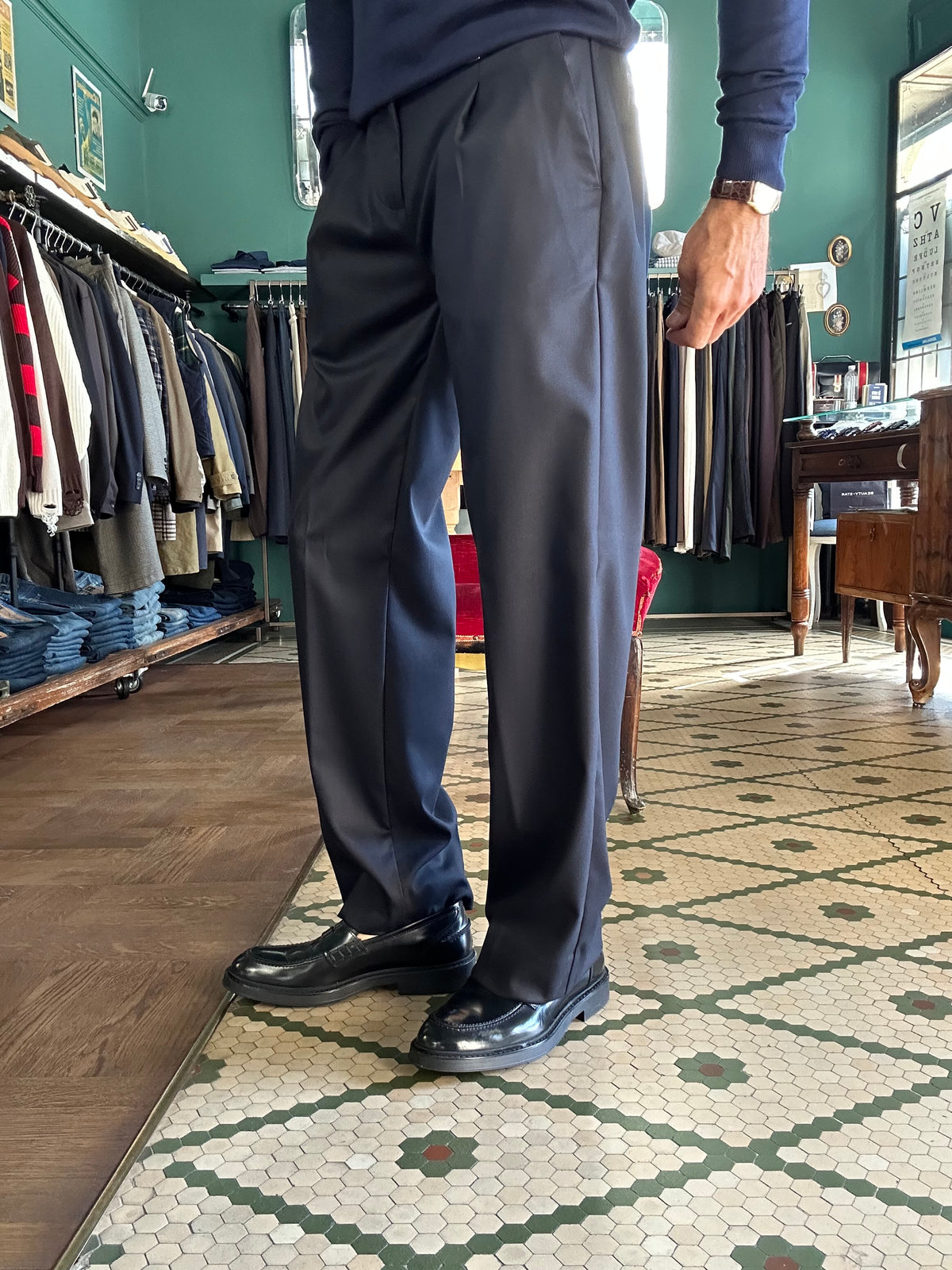 Pantalone Genny con pence regular fit