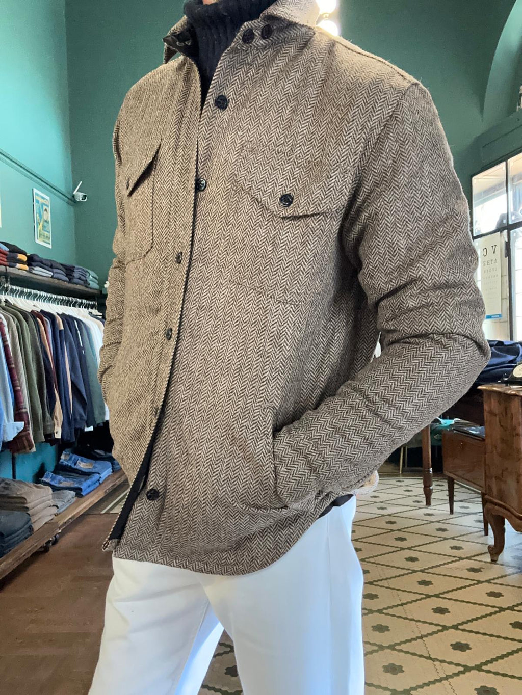 Giubbotto camicia chesapeake’s in lana