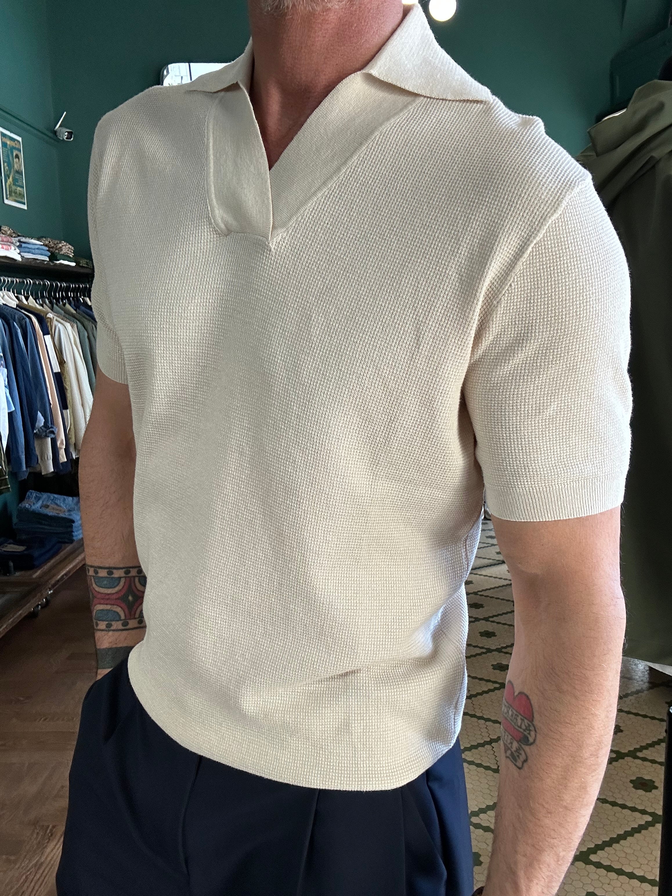 Polo maglina in cotone operato