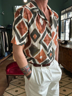 Camicia viscosa collo Hawaii honolulu