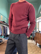 Maglione girocollo “Mario” 100% made in italy in lana