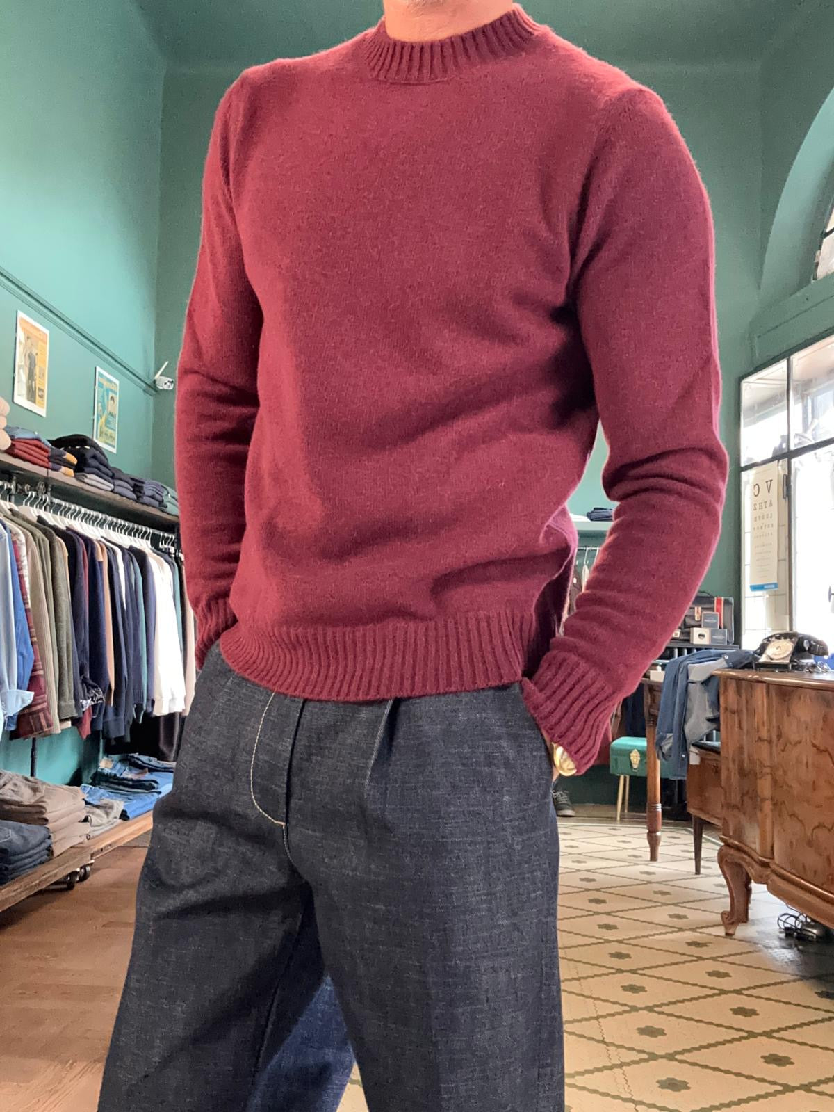 Maglione girocollo “Mario” 100% made in italy in lana