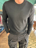 Maglia misto lana girocollo