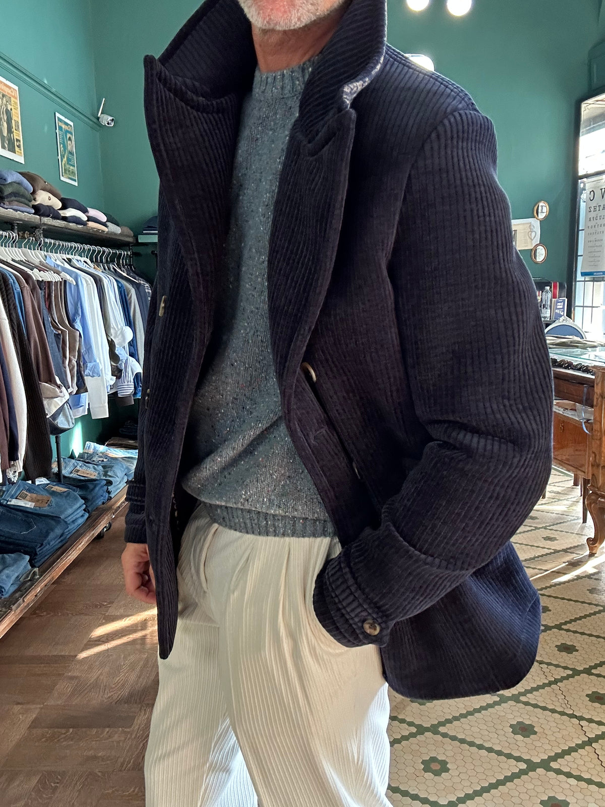 Peacoat in velluto Koon
