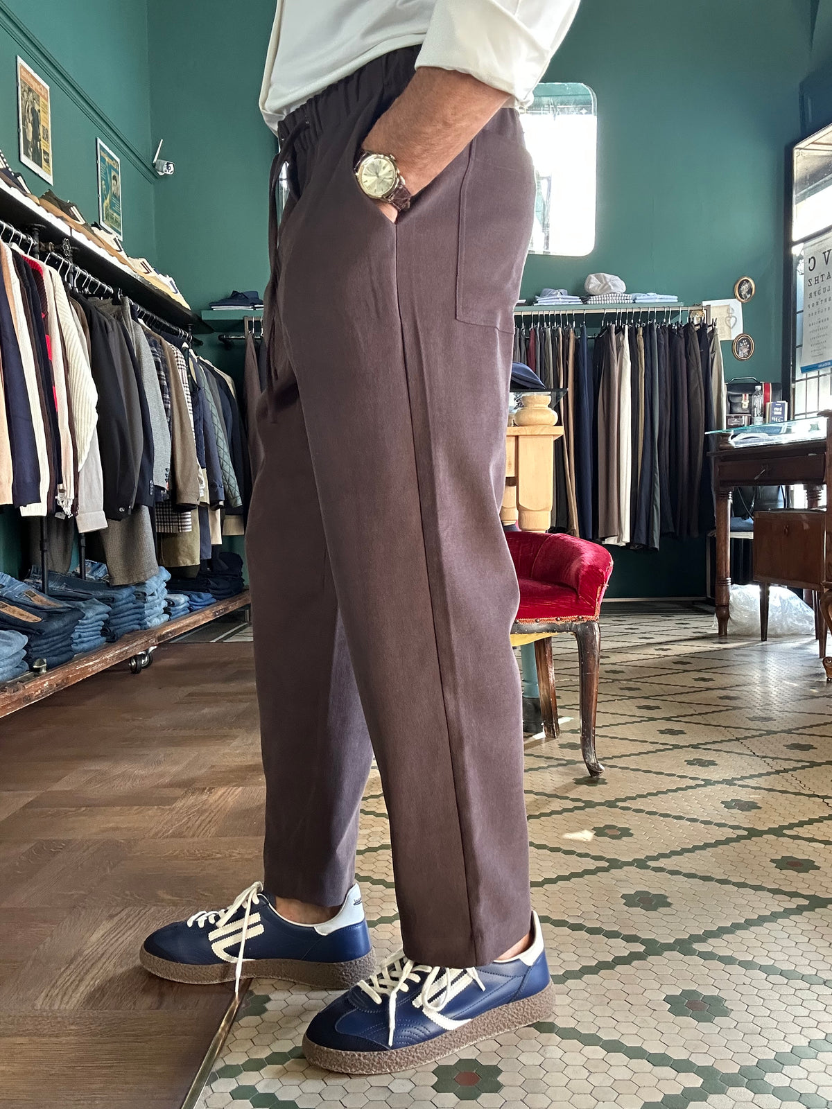 Pantalone con coulise regular fit