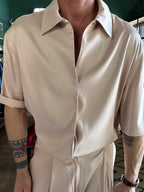 Silky oversized shirt