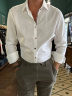 Camicia Koon cotone operato con toppe patch