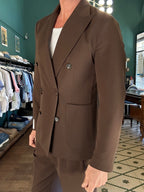 Abito doppiopetto marrone Made in italy