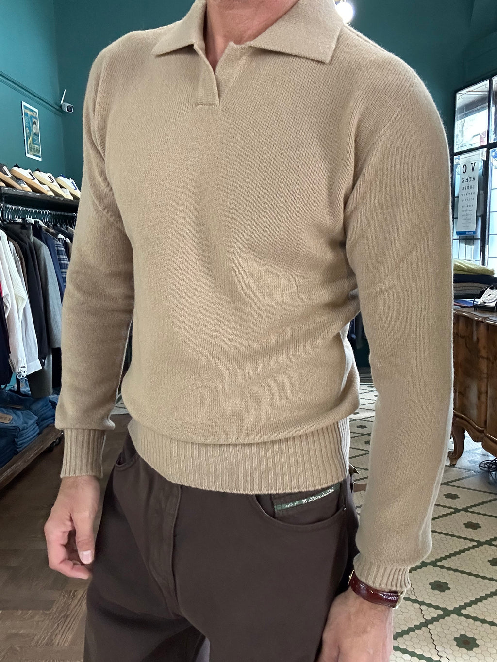 Maglione Polo Retois 100% lana merino