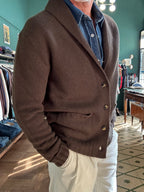 Cardigan sciallato 100% lana Made in Italy