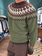 Maglione Jacquard misto lana