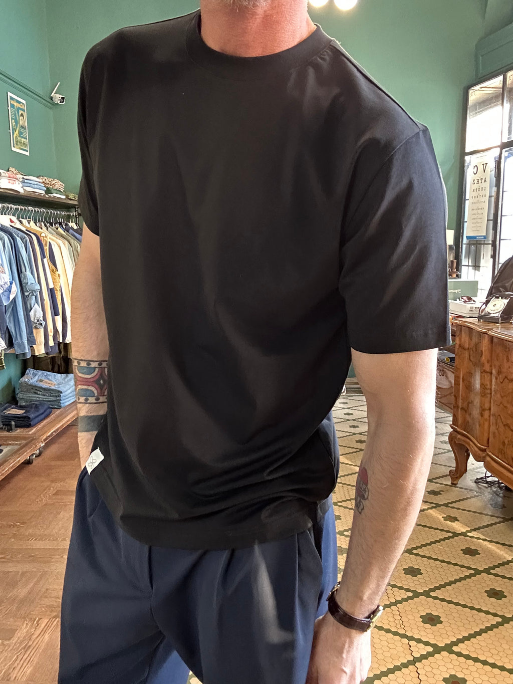 Stretch cotton t-shirt