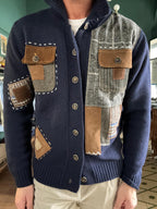 Wollstrickjacke mit Aufnäher