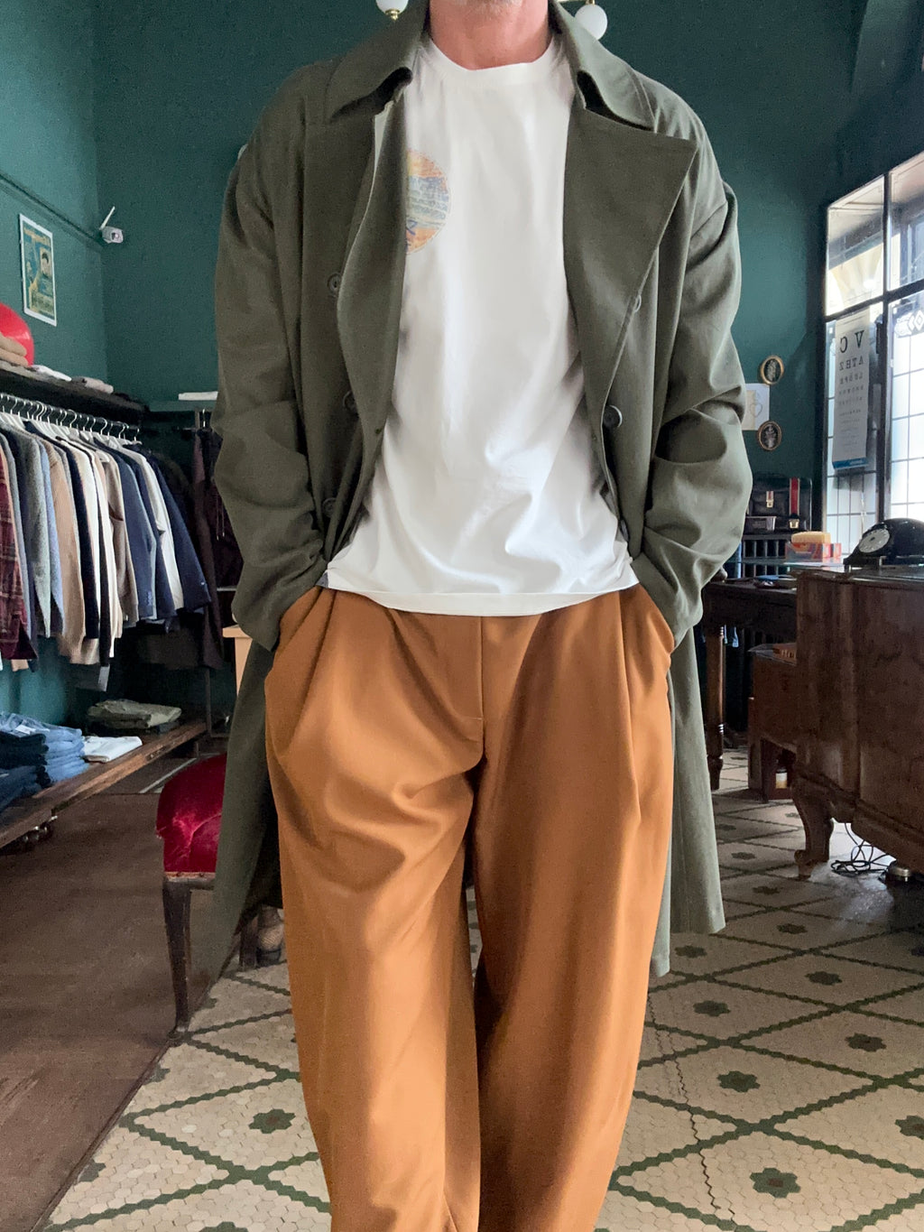 overcoat lined in cotton