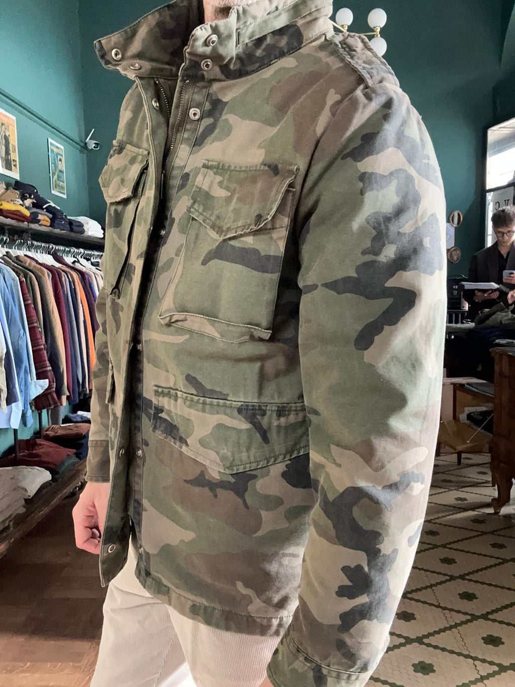 Field jacket camouflage con imbottitura rimovibile