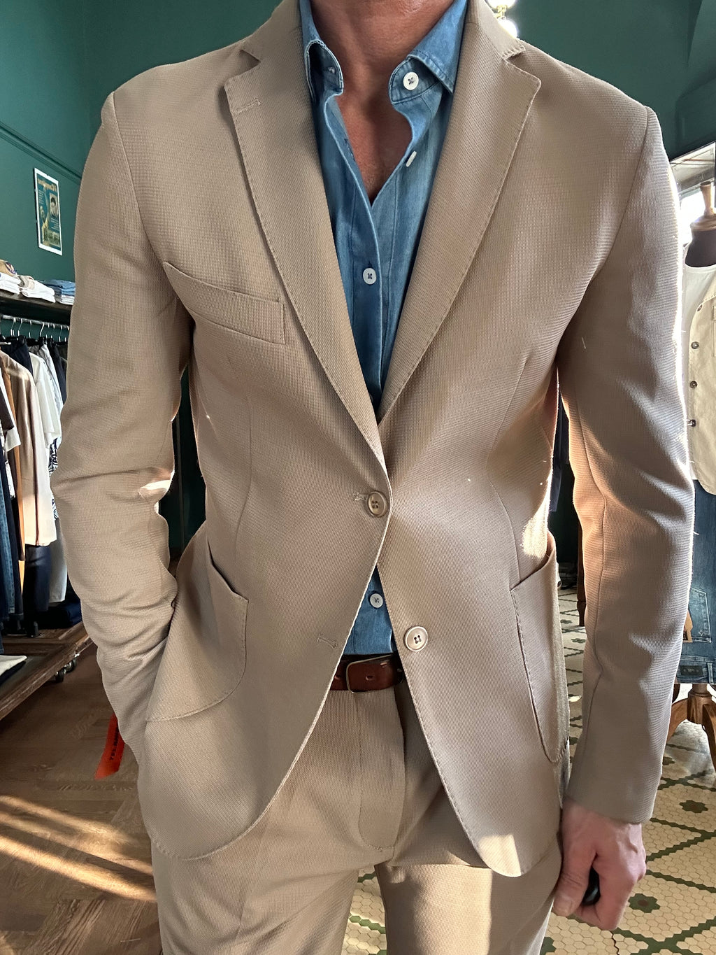 Giacca tessuto operato