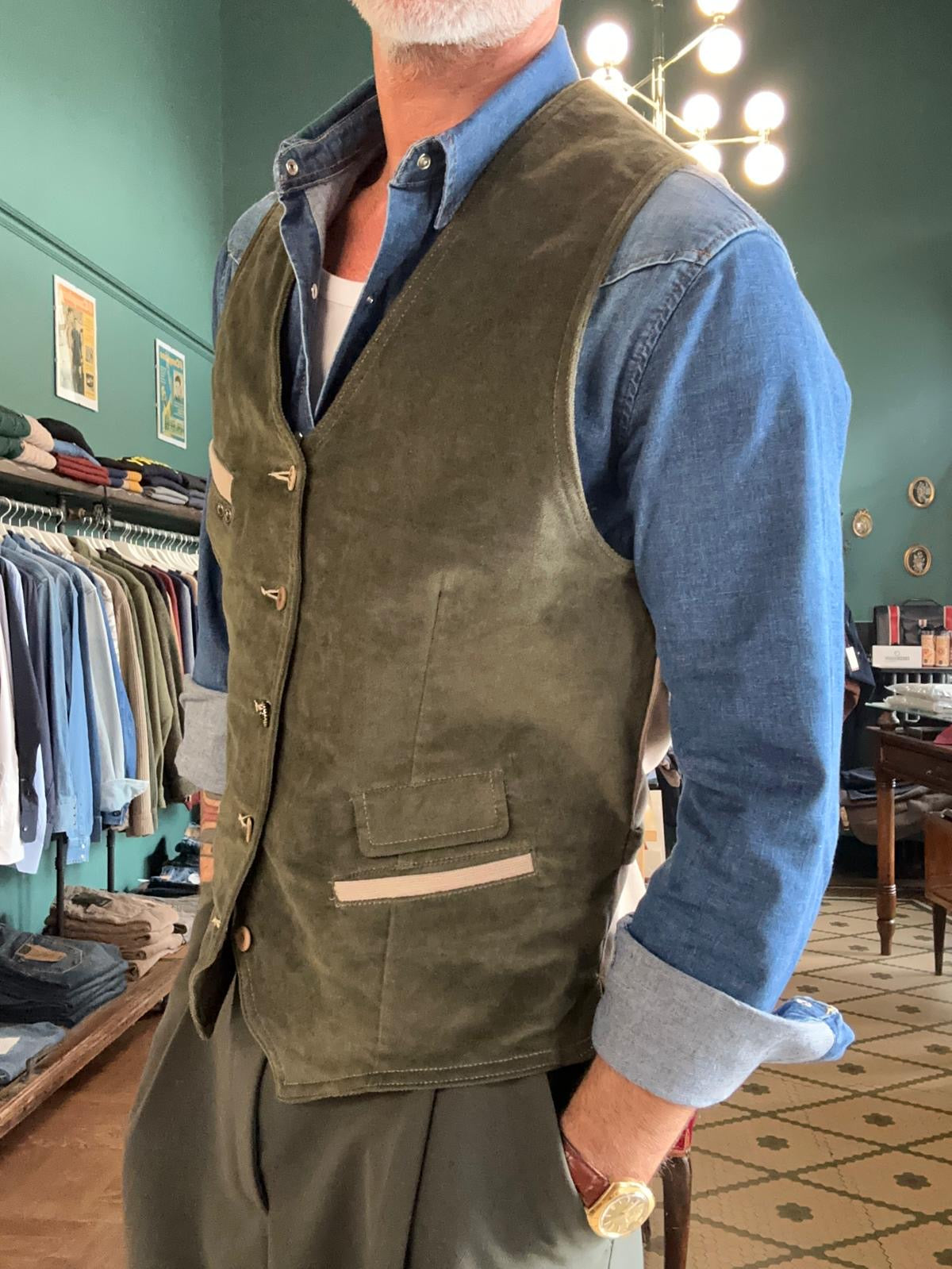 Gilet garry’s earth in fustagno