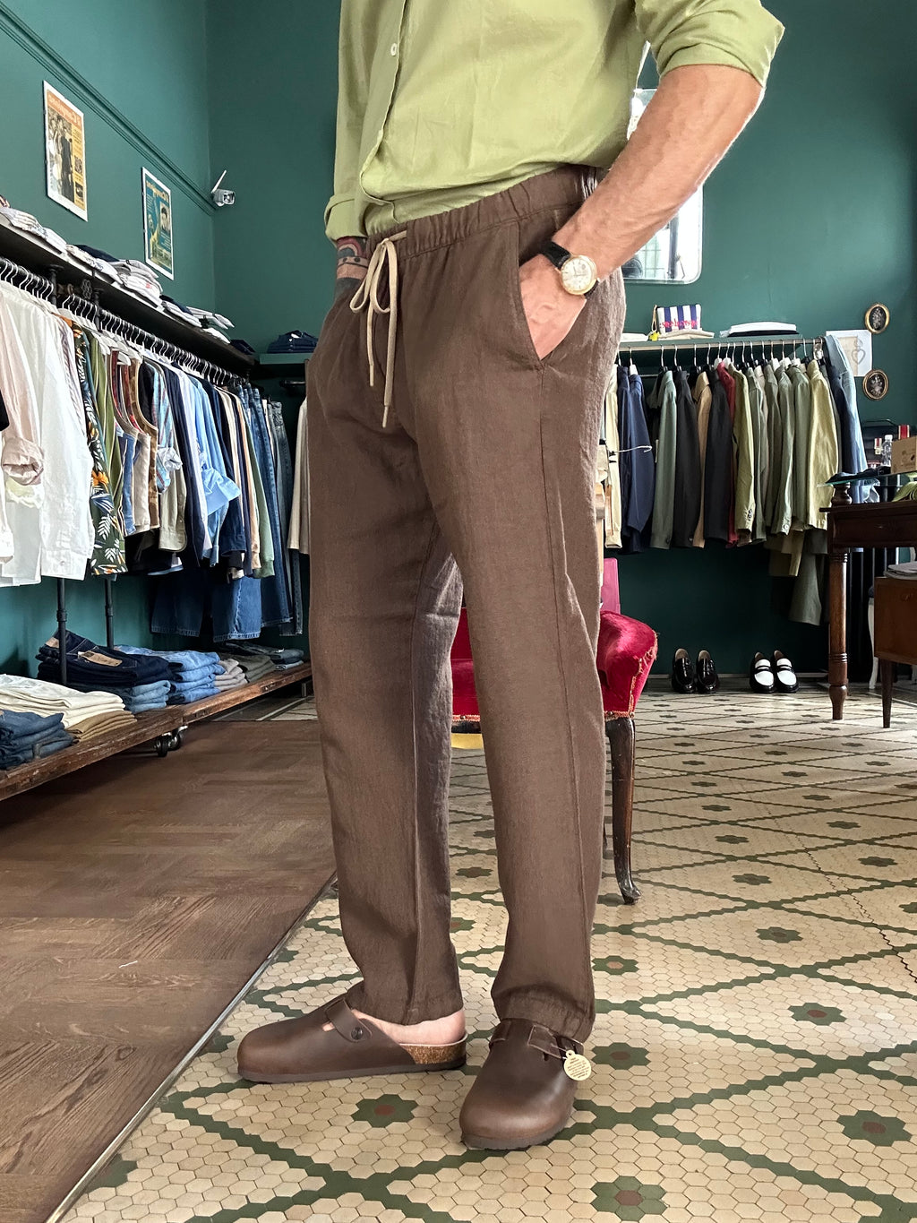 Pantalaccio 100% lino regular fit Made in Italy