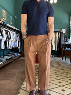 Pantalone over lino cotone