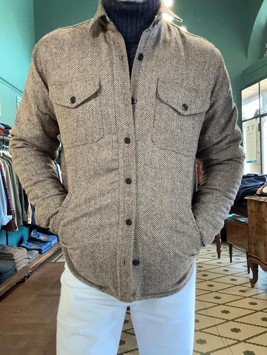 Giubbotto camicia chesapeake’s in lana