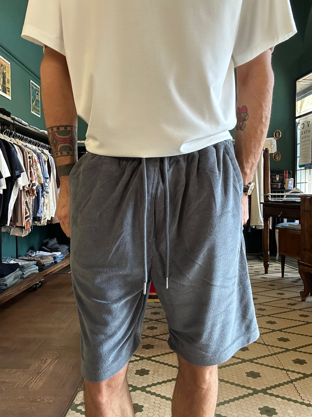 Bermuda in spugna loose fit