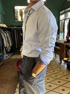 Camicia herringbone con dettagli