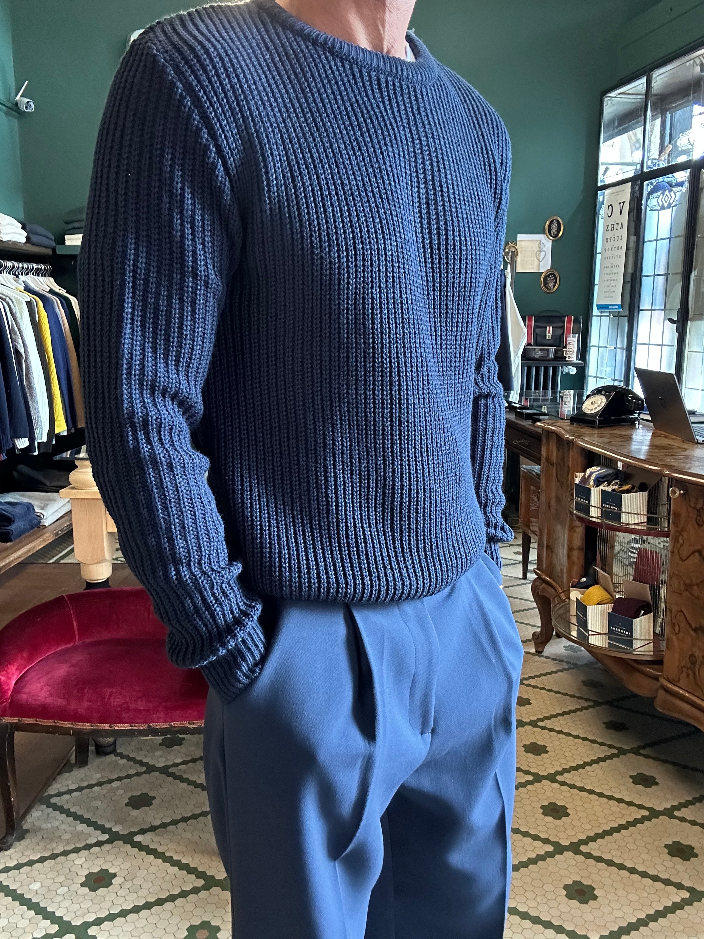 Maglione a coste inglesi