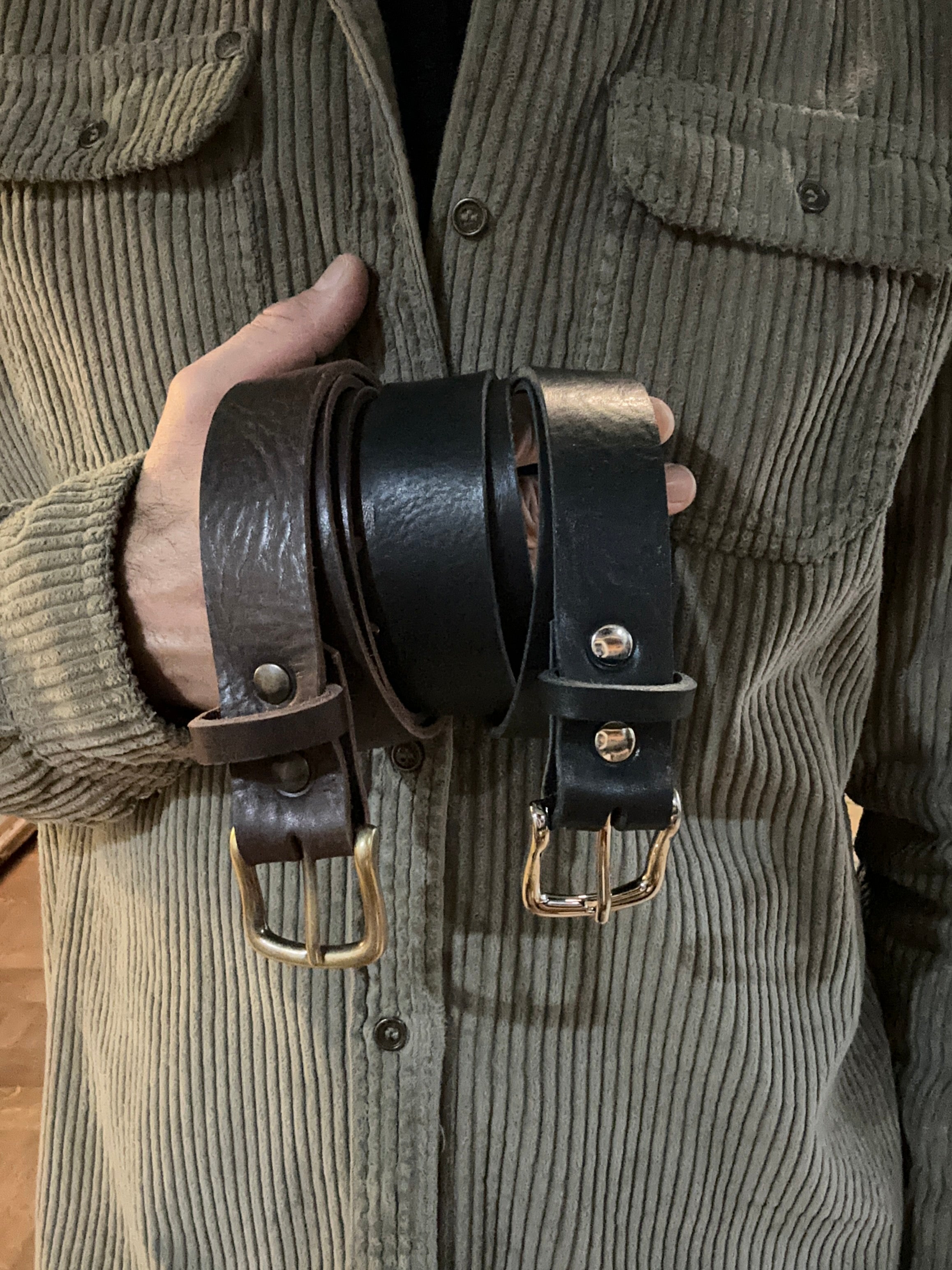 Cintura in cuoio fiorentino artigianale