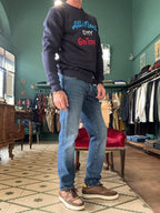 Felpa girocollo "All I need is my Gin Tonic" Blu