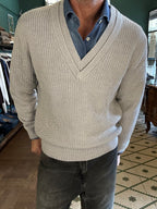 Maglione scollo V