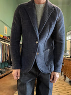 Giacca koon blu in lana cotta