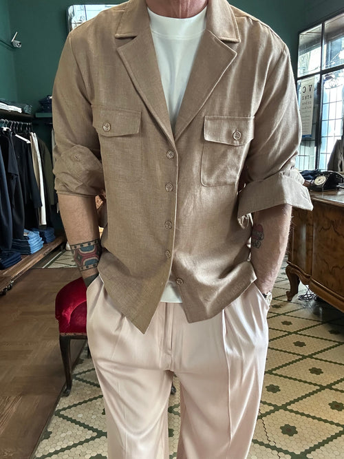 Camicia koon rever melange Made in Italy Dandy-abbigliamento